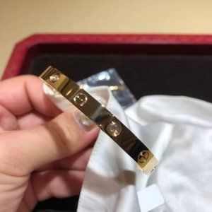 Genuine cartier love bracelet rose gold